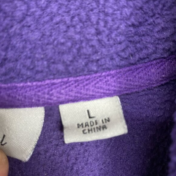 Jason Maxwell Womens Purple Fleece Vest Size Large Full Zip With Pockets - Picture 10 of 10